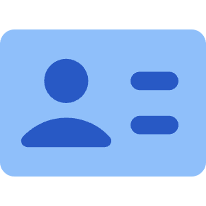 User Identifier Card Icon from Core Flat - Free Set