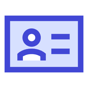 User Identifier Card Icon from Sharp Duo - Free Set