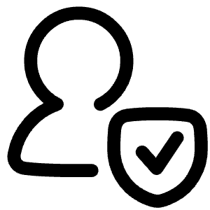 User Protection Check Icon from Plump Line - Free Set