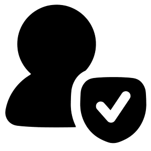 User Protection Check Icon from Plump Solid - Free Set