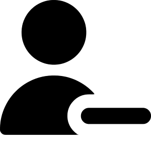 User Remove Subtract Icon from Core Solid - Free Set