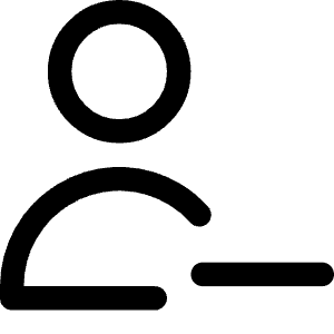 User Remove Subtract Icon from Core Line - Free Set