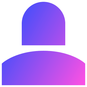 User Single Neutral Female Icon from Sharp Gradient- Free Set