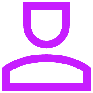 User Single Neutral Male Icon from Sharp Neon - Free Set