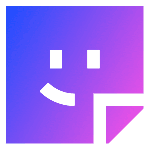 User Sticker Square Icon from Sharp Gradient- Free Set