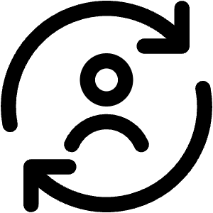 User Sync Online In Person Icon from Core Line - Free Set