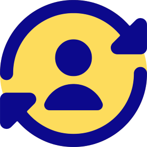 User Sync Online In Person Icon from Core Pop - Free Set