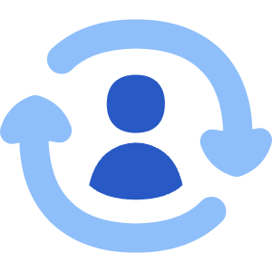 User Sync Online In Person Icon from Flex Flat - Free Set