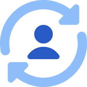User Sync Online In Person Icon from Core Flat - Free Set