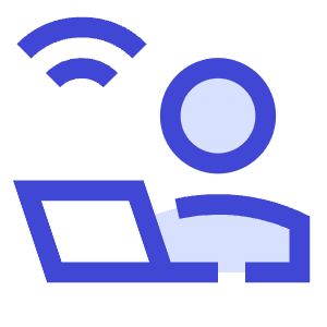 User Work Laptop Wifi Icon from Sharp Duo - Free Set