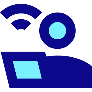 User Work Laptop Wifi Icon from Sharp Pop - Free Set
