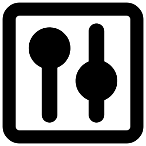 Vertical Slider Square Icon from Core Remix - Free Set