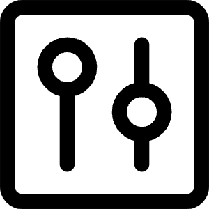 Vertical Slider Square Icon from Core Line - Free Set