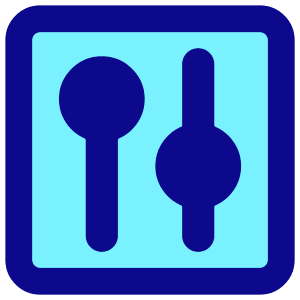 Vertical Slider Square Icon from Core Pop - Free Set