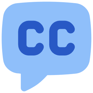 Video Close Captioning Icon from Flex Flat - Free Set