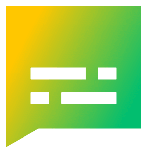 Video Subtitles Icon from Sharp Gradient- Free Set