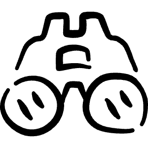 View Binocular Icon from Freehand Line - Free Set