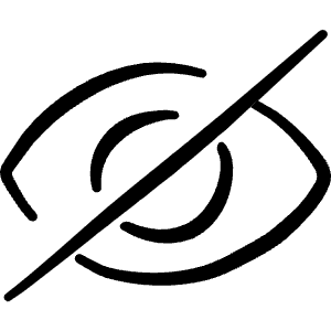 View Eye Off Icon from Freehand Line - Free Set