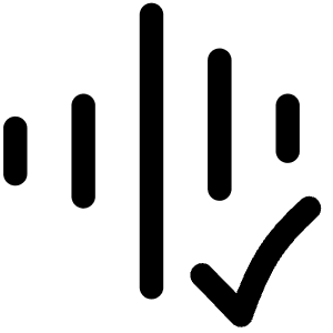 Voice Activation Check Validate Icon from Flex Line - Free Set