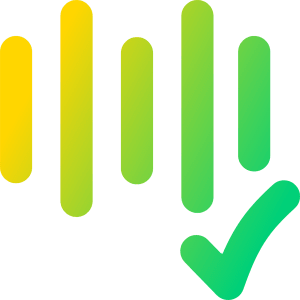 Voice Activation Check Validate Icon from Flex Gradient - Free Set