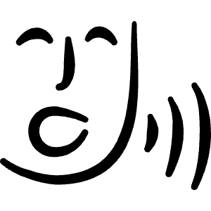 Voice Id User Icon from Freehand Line - Free Set