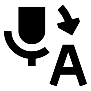 Voice Typing Word Convert Icon from Sharp Solid - Free Set
