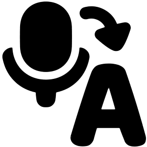 Voice Typing Word Convert Icon from Plump Solid - Free Set