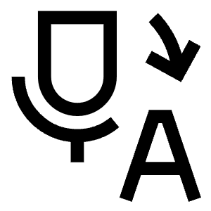 Voice Typing Word Convert Icon from Sharp Line - Free Set