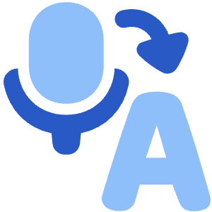 Voice Typing Word Convert Icon from Plump Flat - Free Set