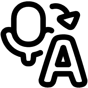 Voice Typing Word Convert Icon from Plump Line - Free Set