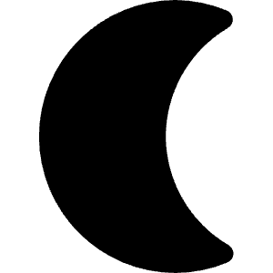 Waning Cresent Moon Icon from Core Solid - Free Set