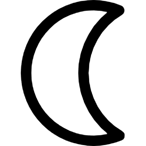 Waning Cresent Moon Icon from Core Line - Free Set
