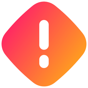 Warning Diamond Icon from Flex Gradient - Free Set