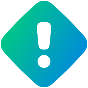 Warning Diamond Icon from Plump Gradient - Free Set