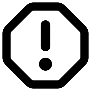 Warning Octagon Icon from Core Remix - Free Set