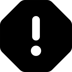 Warning Octagon Icon from Core Solid - Free Set