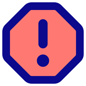 Warning Octagon Icon from Core Pop - Free Set