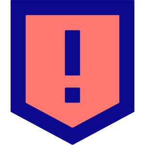 Warning Shield Icon from Sharp Pop - Free Set