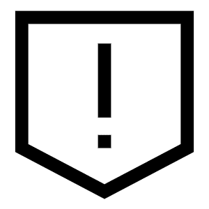 Warning Shield Icon from Sharp Line - Free Set
