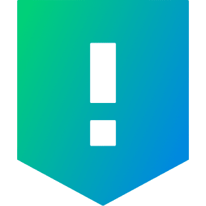 Warning Shield Icon from Sharp Gradient- Free Set