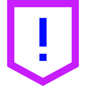 Warning Shield Icon from Sharp Neon - Free Set