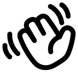 Waving Hand Icon from Plump Line - Free Set