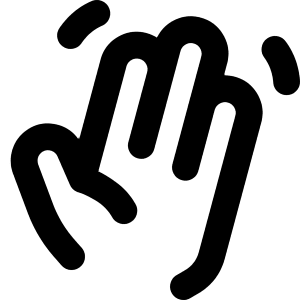 Waving Hand Icon from Core Remix - Free Set