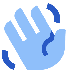 Waving Hand Icon from Sharp Flat - Free Set
