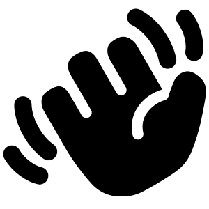Waving Hand Icon from Plump Solid - Free Set