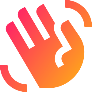 Waving Hand Icon from Sharp Gradient- Free Set