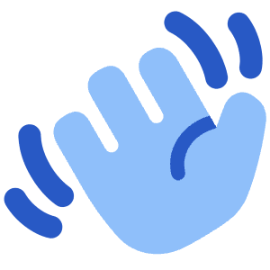 Waving Hand Icon from Plump Flat - Free Set