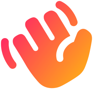 Waving Hand Icon from Plump Gradient - Free Set