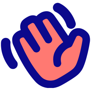Waving Hand Icon from Plump Pop - Free Set