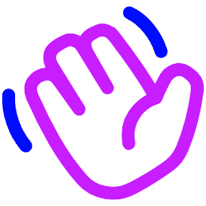 Waving Hand Icon from Plump Neon - Free Set